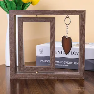 6 Inch Double Sided Rotating Photo Frame Desktop DIY Decor Pet Memorial Picture Frame