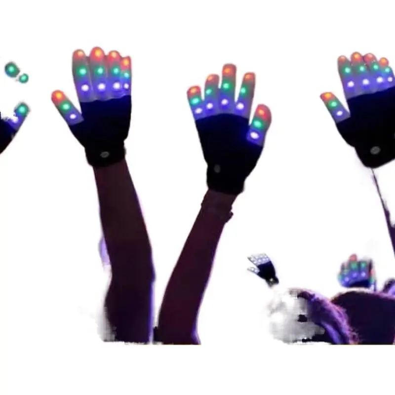 LED Light-Up Dancing Gloves, Stage Performance Annual Meeting Program Props Hand Shadow DJ Bar