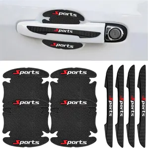 8PCS Car Door Handle Protector, Sports Car Door Cup Scratch Protector Handle Bowl Sticker, Non-Marking Self Adhesive Paint Guard Protective Film for Vehicle Doors Handles
