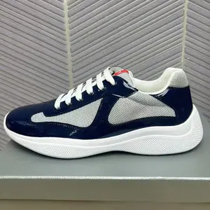 2026 Fashion Trend High-Quality Comfortable Durable Patent Leather Mesh Anti-Odor Breathable Versatile Thick-Soled Casual Sports Men's Shoes and Color-Block Women's Shoes all-season comfort durable rubber sol