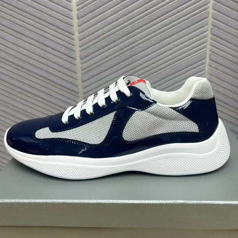 2026 Fashion Trend High-Quality Comfortable Durable Patent Leather Mesh Anti-Odor Breathable Versatile Thick-Soled Casual Sports Men's Shoes and Color-Block Women's Shoes all-season comfort durable rubber sol