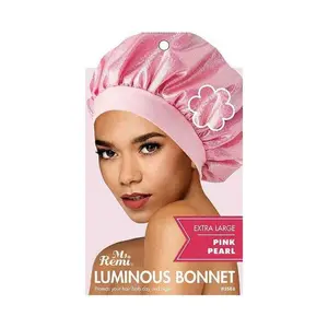 Annie #3588 Ms. Remi Extra Large Luminous Hair Cap - Pink Pearl, Breathable Shower Cap for Bathroom Use
