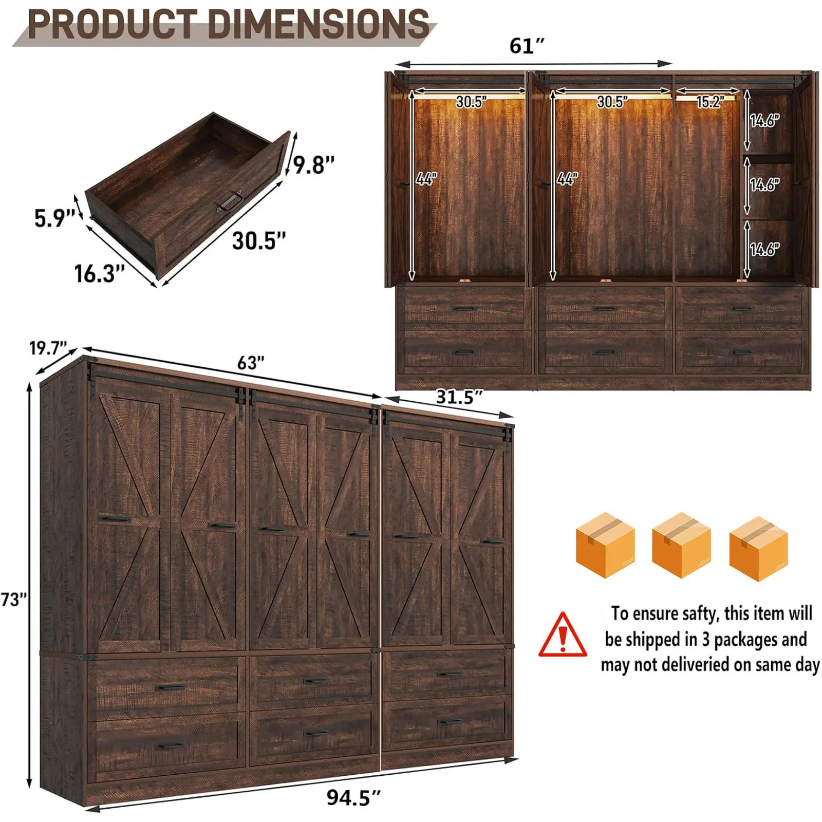 6 Doors-Brown