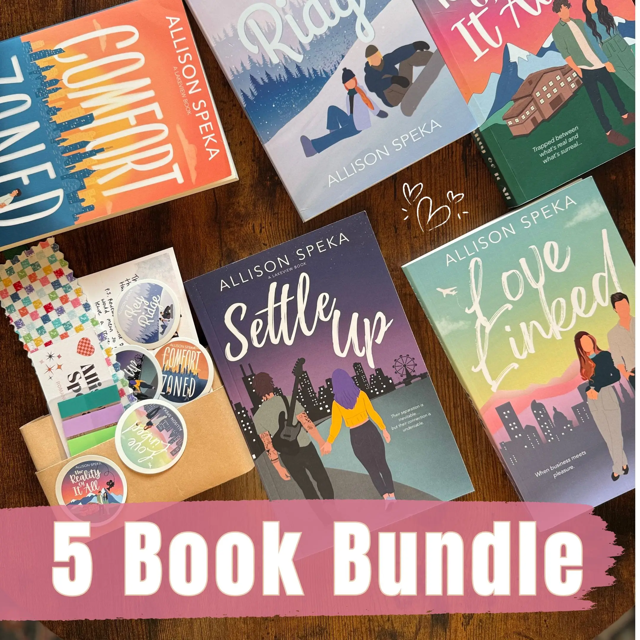 Romance Book Bundle: 5 Signed paperback Copies