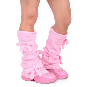 Rogue Ribbon Leg Warmers - Pink