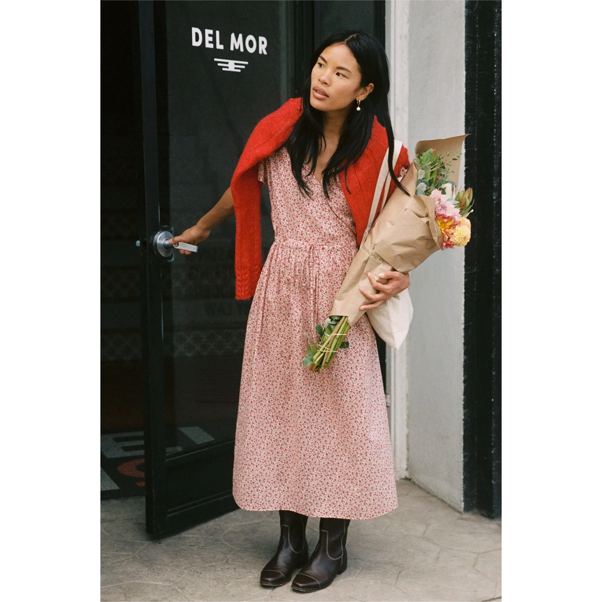 The Simple Dawn Dress | Maroon Calico