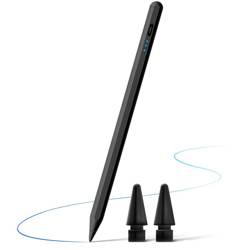 Capacitive touchscreen stylus, ready to use without connection or power on, suitable for iPad 9th and 10th generation - fast-charging active stylus, compatible with iPad Pro 11" & 12.9" (2018-2025), iPad Air 3/4, iPad 6/7/8/9/10, and iPad Mini 5/6.