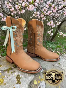 440 Ladies Cowgirl Square Toe Boots / Botas Vaqueras para Mujer