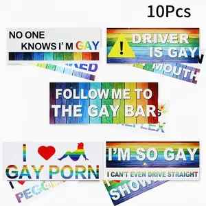 10Pcs Magnetic Bumper Stickers – Funny & Reusable Car Accessories for Cars, Trucks, Motorcycles & More