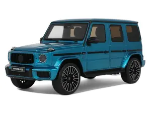 2024 Mercedes-Benz G 63 AMG Hyper Blue Magno Metallic 1/18 Model Car by GT Spirit