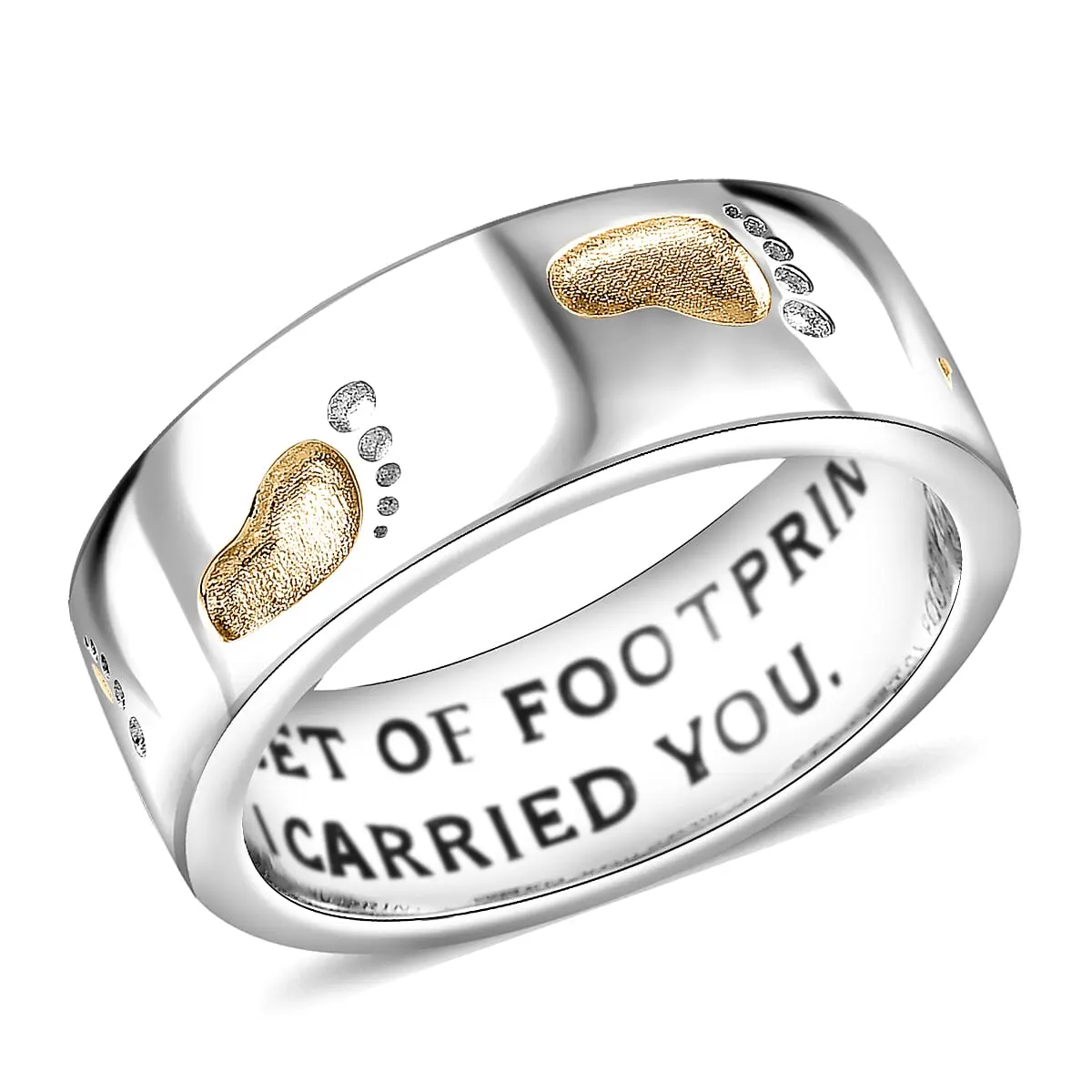 EverTrue Band Ring 18K YG Plated and Platinum Bond (Size 8) EverTrue Band Ring 18K YG Plated and Platinum Bond (Size 8)