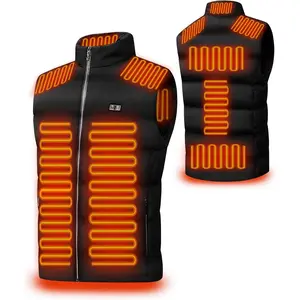 Heated Vest For Unisex,Outdoor Jacket Heated Vest Lightweight with 13 Heating Zones(Battery Pack Not Included) Zip Fleece Menswear Tops Gilet