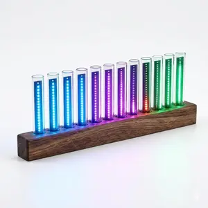 12-LED Music Spectrum Display with 240 RGB Beads - High Sensitivity Spectrum Analyzer, Adjustable Color & Brightness for Home Audio