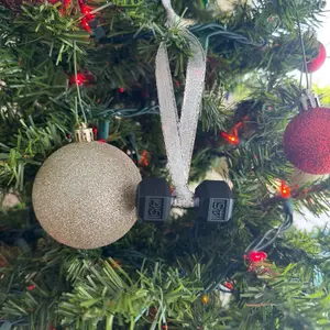 3D Printed Dumbbell Ornament – Fitness Lover's Christmas Decor – Gym-Themed Holiday Gift