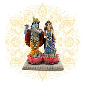 Polyresin Radha Krishna 6"