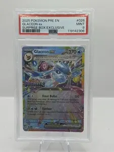 2025 Pokemon PRE EN Surprise Box Exclusive 026/131 Glaceon ex PSA 9