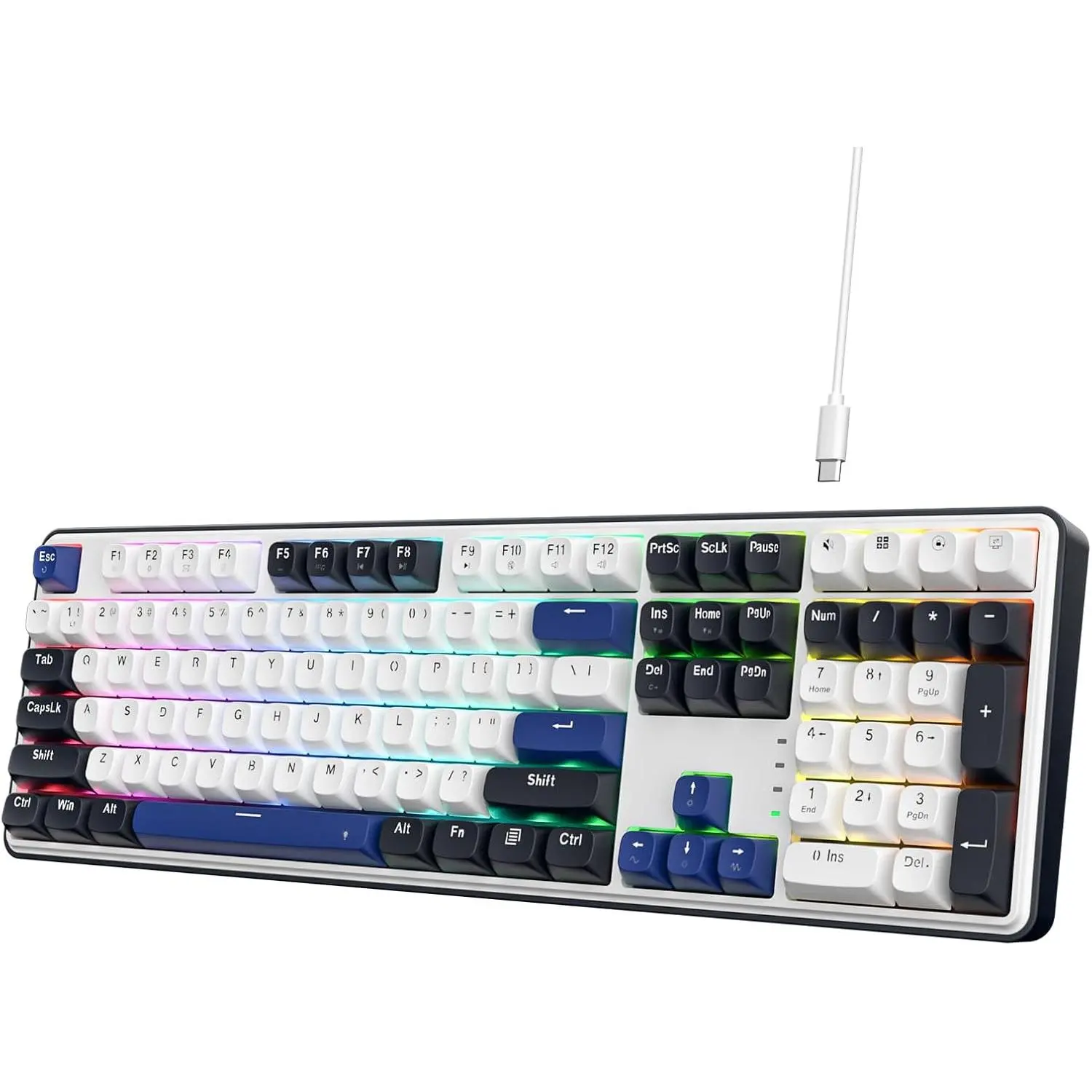 Redragon K689 Gasket RGB Gaming Keyboard, 108 Keys Mechanical Keyboard w/Extra 4 Hotkeys, Upgraded Hot-swappable Socket, 3-Layer Noise Dampening, Mixed Color Keycaps, Custom Linear Switch,summerwins