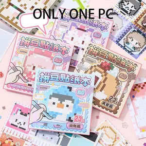 23 Sheets/pack Pixel Art Sticker Book 3D Creative DIY Craft Supplies, Fun Stationery Decals for Scrapbooking Phone Cases Journals Calendars Greeting Cards, Personalized Aesthetic