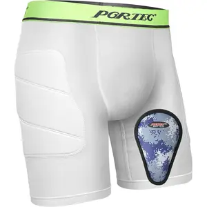 Youth Compression Sliding Shorts with Protective Cup Padded Sliding Shorts for Baseball Football Lacrosse