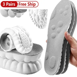 4D Insoles - 4D Cloud Technology Insole - Super Soft, Ultra Comfort Insoles, 4D Sports Shoes Insoles, Acupoint Massage Insole for Foot & Joint Support (10-11, Black)