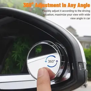 Name 2Counts Safety Driving Mirror Car Blind Spot Mirror Wide Angle Rearview 360-Degree Reversing Vacuum Suction Cup Ultra-Clear Auxiliary Mirror for Sedans Trucks SUVs & Motorcycles Automotive Vehicle Blindspotmirrors Rearviewmirror
