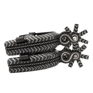 Espuelas Charro Finas Negras Pavonadas Spurs