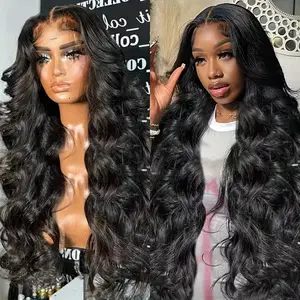 Middle Part Long Body Wave Lace Front Wigs for Women Natural Looking Synthetic Full Wig