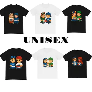 Cotton Grapic Unisex Anime T-Shirts- Exclusive Designs with your country flag, Color Black or White
