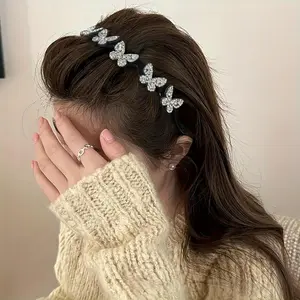 Women's Wavy Crystal Headband by SpringStatements - Non-Slip Butterfly Sports Headbands, Lightweight Durable Accessory for Daily Wear, Weddings summerwins