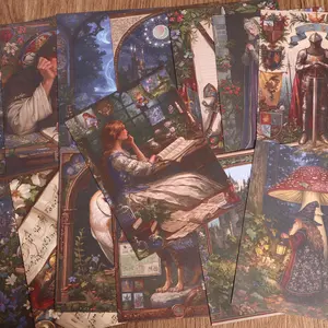 32sheets DIY Scrapbook Paper With Castle, Medieval, Princess, Knight Patterns, for Collage Decoration, Collectible Decorative Cards, Scrapbooking Supplies, Scrapbook Materials, Journaling Supplies, Paper Craft, Diary Accessories, Cardmaking
