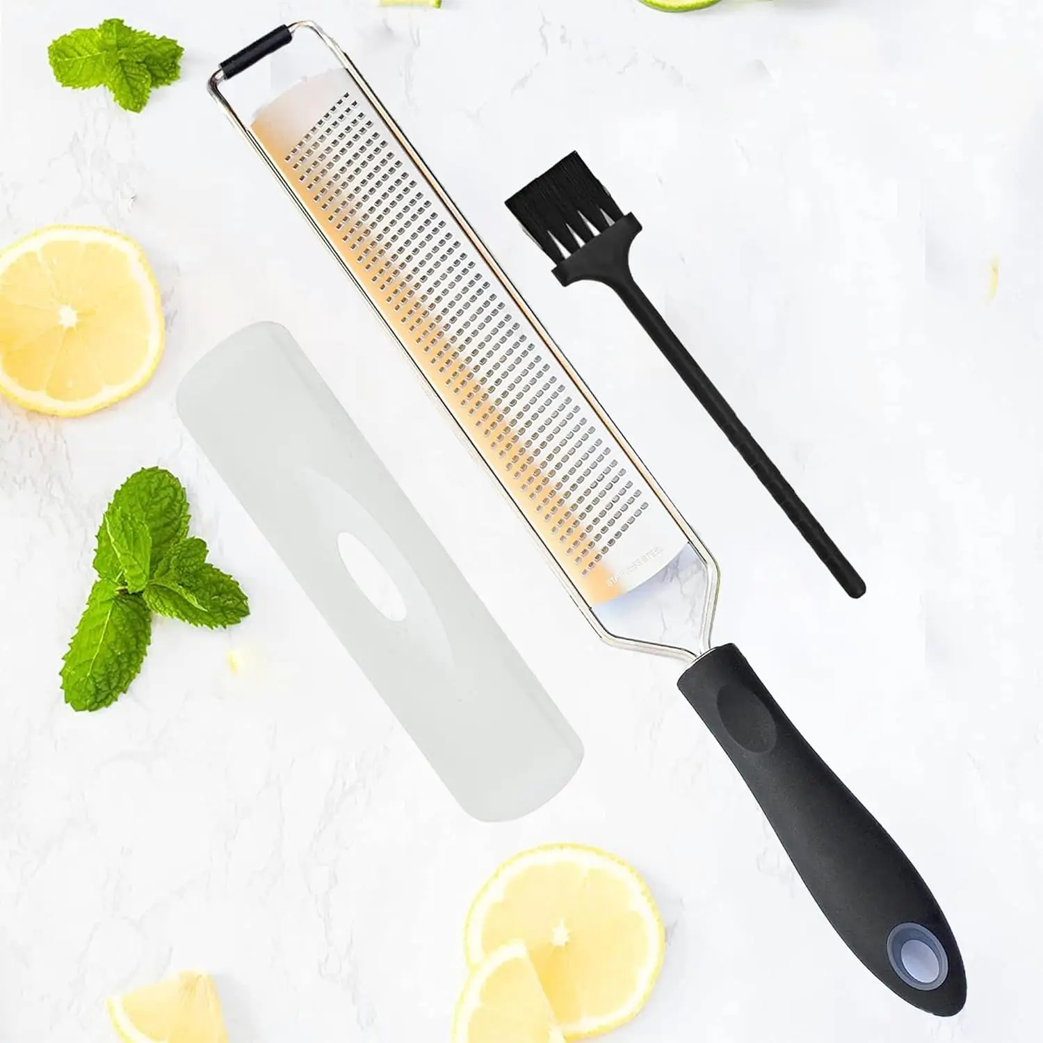 Chef-Designed Premium 15 In Large Size Lemon Zester Grater with Micro Teeth, Kitchen Utensil for Citrus, Parmesan Cheese, Garlic, Utensils