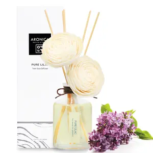 Aronica Twin Sola Diffuser 160ml - Pure Lilac Scent, Fragrance Decoration for Bedroom