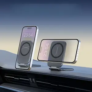 Car Phone Mount 2026 New Model Automotive Foldable Magnetic Navigation Tesla Vehicle Universal Anti-Shake Support Stand