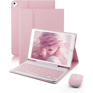 Keyboard Case for iPad 9.7 inch 6th/5th Generation, 2018/2017 Model, iPad Air 2 (2014) -  and Detachable Keyboard for iPad Pro 9.7, Slim Case with Pen Holder -