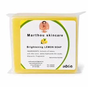 Marthou Skincare Lemon Soap - Natural Glow, Deep Cleanse, Cruelty Free, 4oz Bar