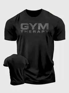 Men's 'Gym Therapy' Performance T-Shirt – Premium Moisture-Wicking Athletic Tee, Bodybuilding Training Top, Gym Clothes Workout