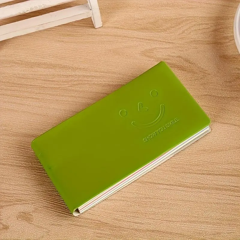 Portable Leather Cover Notebook, 1 Count 100 Sheets Long Notepad, Portable Memo Small Notebook, Notepad for Home School Office