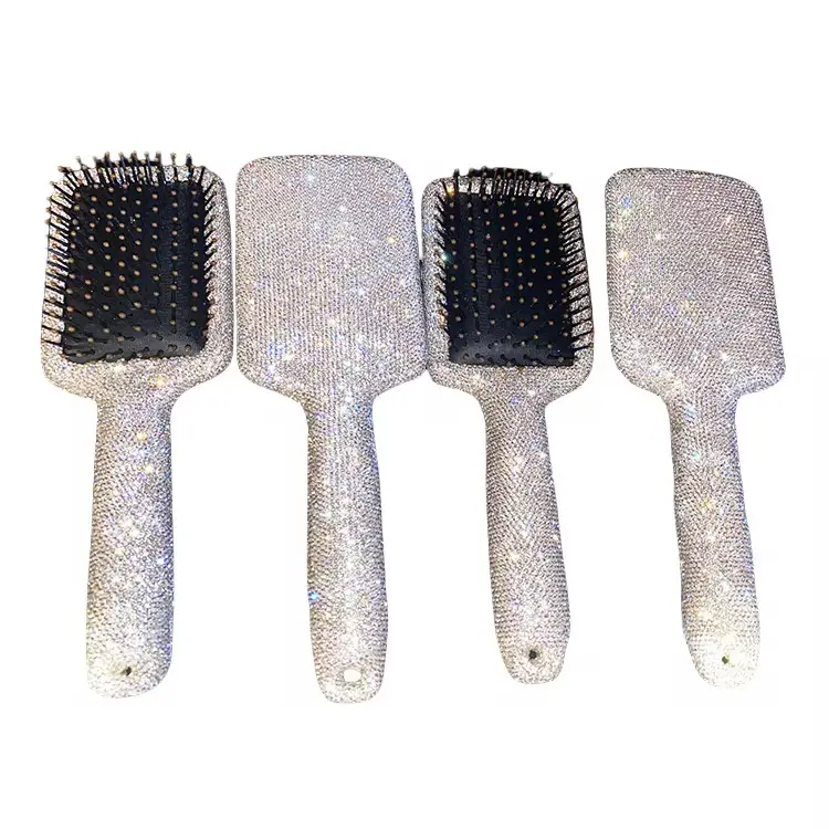 Diamond Encrusted Paddle Hair Brush