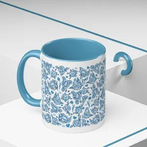 [Sale Up To 50%] Floral Penis Mug Hidden Penis Cup, Funny Adult Humor Sexy Coffee Mug, Naughty but Classy Gag Gift for Her Bestie Wife Coworker 11oz ceramic accent mug