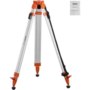 VEVOR Laser Level Tripod Stand, 5/8-11 Thread Mount, 27.16-67.71 inch Height Adjustment Heavy Duty Survey Tripod, with Level Bubble Diffusion Limiter, Liftable Non-Skid Feet for ConstructionVEVOR Super Brand Day