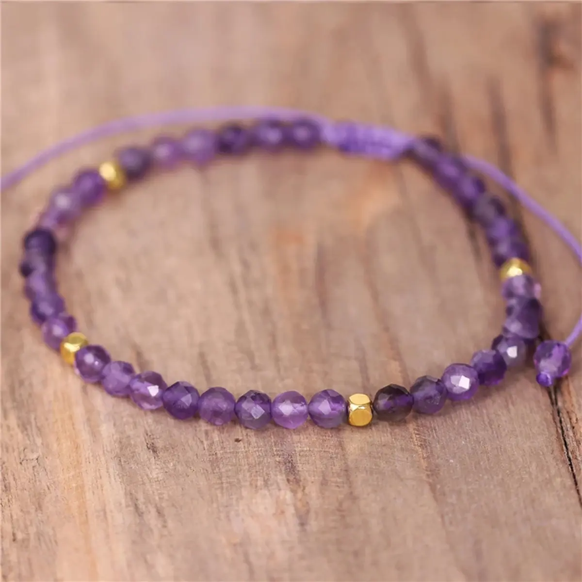 Women's Elegant Crafted Natural Amethyst Energy Bangle Bracelets - Liz Creation Studio, Witchy Lavender Serenity Jewelry for Burnout Warriors, Color Magic Crystal Power, Adjustable One Size, Enhances Focus, Supports Mental Balance & Meditation