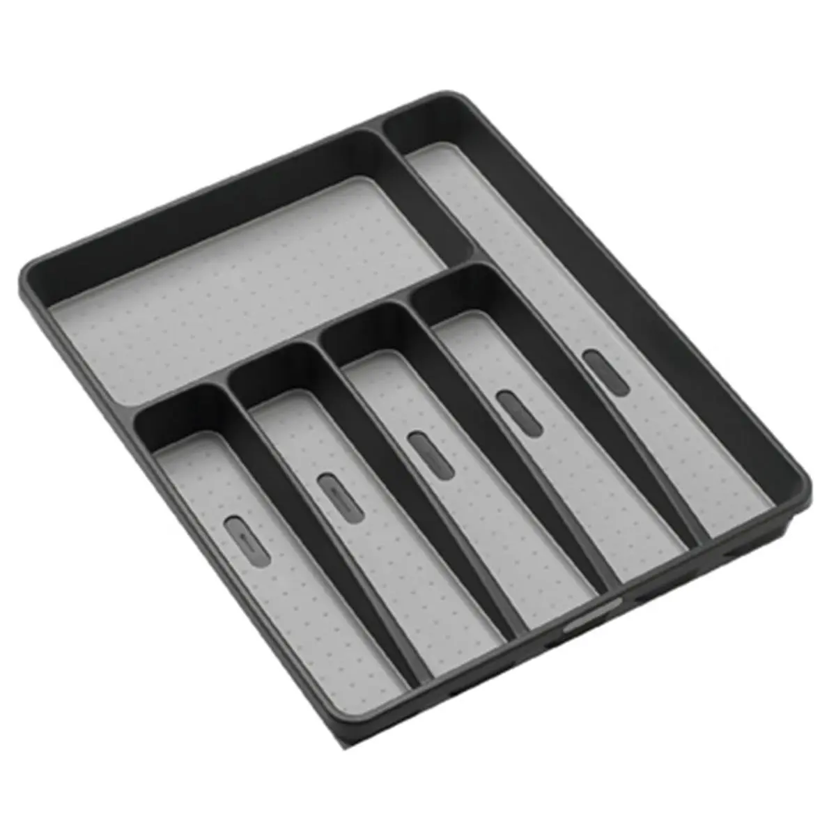 212 MAIN 95-29606-06 Granite Silverware Tray - Large 6-Compartment Slip-Proof Kitchen Organizers, Multifunctional Storage Bin Organiser for Kitchen Use