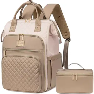 Lunch Backpack for Women, 15.6 inch Laptop Backpacks for Womens, Work Backpacks with Lunchbox,Insulated  pack Cooler,Teacher Nurse Travel Backpack for Women