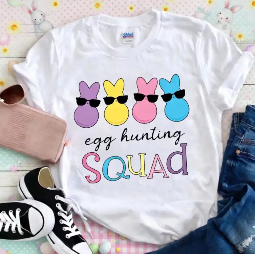 Egg Hunting Squad Teacher Youth and Adults T-shirt, Gift for Easter Day, Cute Easter Tee, Unisex Shirt, Summer Outfit, Vacation Outfit, Funny Shirt