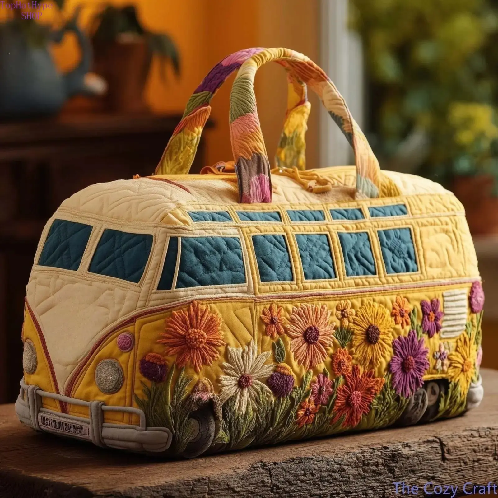 Bohemian Quilted Weekender Duffle Bag - Lightweight, Large-Capacity Boho Travel Bag for Overnight Trips, Gym Use, Bohemian Travel Bags