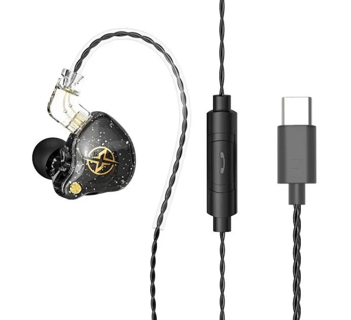 BlueWow Bluetooth-Free Wired Gaming Earbuds - Wired Earphones & Headphone with 11mm Dynamic Driver, Oxygen-Free Copper Core, Detachable Cable, Type-C Jack, Stylish Design, Hi-Fi Sound for Musicians (Not Water Resistant)