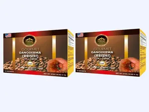 2X bundle -  Eternal Spirit Beauty Ganoderma Instant Coffee 4in1 - Premium Quality Ganoderma Extract - 15 Sachets - 273g - Made in USA - Gourmet Blend of Coffee Creamer Sugar & Ganoderma