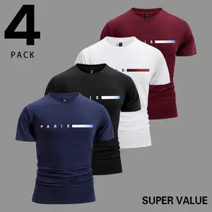 Men’s quick-dry short-sleeve T-shirt set featuring a breathable crewneck training top, suitable for casual sports like running, soccer, fitness, cycling, and basketball.