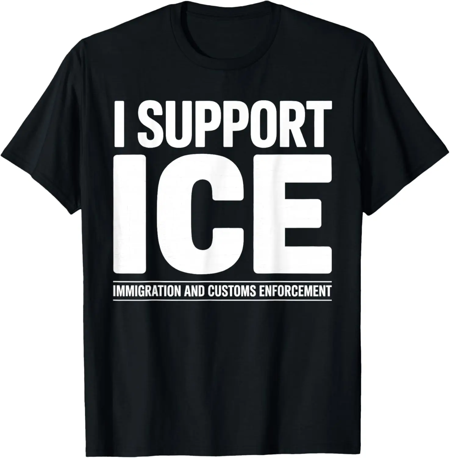 100% Cotton I Support ICE, Immigration Officers American Flag Vintage T-Shirt