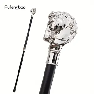 White Horse Head Animal Fashion Walking Stick Decorative Cospaly Vintage Party Fashionable Walking Cane Crosier 93cm